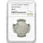 Prusy, Fryderyk Wilhelm, ort 1656 DK, Królewiec, NGC MS63 - bardzo rzadki!