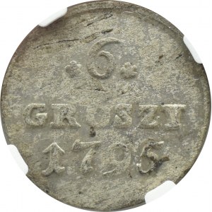 Stanisław A. Poniatowski, 6 groszy 1795, Varsavia, NGC AU Dettagli