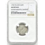 Stanisław A. Poniatowski, 6 groszy 1795, Varsavia, NGC AU Dettagli