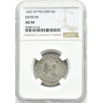 John II Casimir, sixpence 1663 AT, Krakow, NGC AU50
