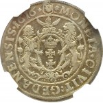 Zygmunt III Waza, ort 1616 PRVS:, Gdańsk, szeroka kryza, NGC XF45