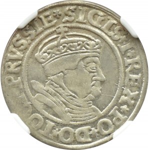 Zygmunt I Stary, grosz 1535 PRVSSIE/PRVSSIE, Toruń, NGC AU58