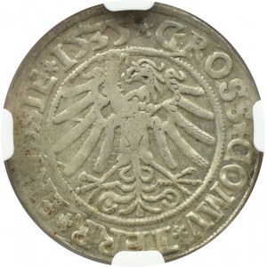 Zygmunt I Stary, grosz 1535 PRVSSIE/PRVSSIE, Toruń, NGC AU58