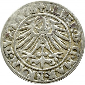 Prusy Książęce, Albrecht, grosz pruski 1547, Królewiec, RZADKI
