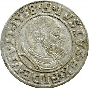 Prusy Książęce, Albrecht, grosz pruski 1538, Królewiec
