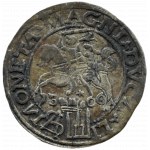 Zygmunt II August, grosz na stopę polską 1566 L/LI, Tykocin