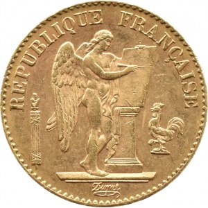 France, Republic, 20 francs 1896 A, Paris, Genius