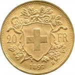 Switzerland, Heidi, 20 francs 1897, Bern, OLD BEAT, RARE