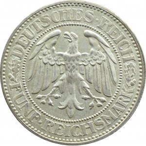 Weimar Republic, Oak, 5 marks 1927 E, Muldenhütten