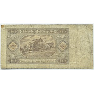 RP, 10 zloty 1948, serie H, Varsavia