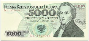 PRL, F. Chopin, 5000 gold 1982, DL series, PMG 68 EPQ (25)