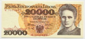 People's Republic of Poland, M. Skłodowska-Curie, 20000 gold 1989, W series, PMG 65 EPQ (27)