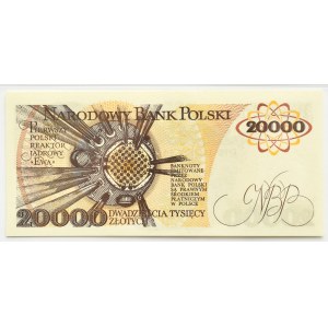 People's Republic of Poland, M. Skłodowska-Curie, 20000 gold 1989, series W, PMG 65 EPQ