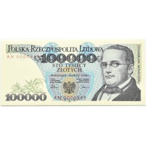 PRL, St. Moniuszko, 100000 gold 1990, AN series, PMG 66 EPQ - LOW NUMBER