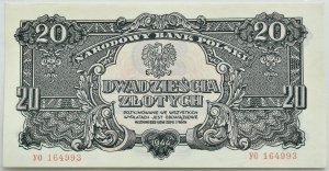People's Poland, Lublin series, 20 gold 1944, YO series, ....-owe, GDA 65 EPQ (12)