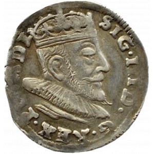 Zygmunt III Waza, trojak 1592, Wilno, CHALECKI, BRAK INTERPUNKCJI
