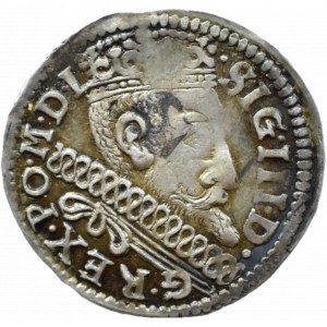 Sigismond III Vasa, trojak 1599, Bydgoszcz, lettre B sur le côté droit