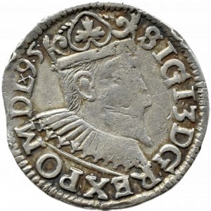 Sigismund III Vasa, trojak 1595, Poznań - TWO DATES - RARE.
