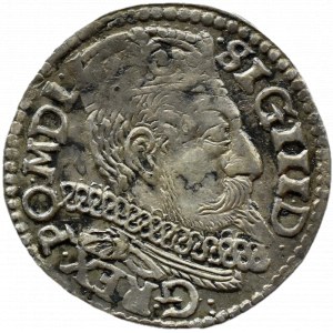 Sigismond III Vasa, trojak 1598, Poznań, NON MENTIONNÉ - PAS DE CROIX EN A