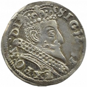 Sigismund III Vasa, trojak 1597, Poznań, R-EX and two ●●.