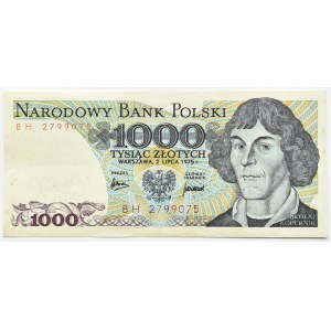 PRL, M. Kopernik, 1000 zloty 1975, série BH, Varsovie, RARE