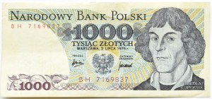 PRL, M. Kopernik, 1000 zlotých 1975, série BH, Varšava, RARE