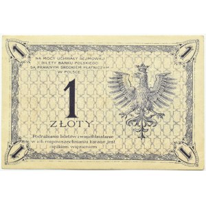 II RP, T. Kościuszko, 1 złoty 1919 S.21 I, Kolekcja Lucow, PIĘKNE!