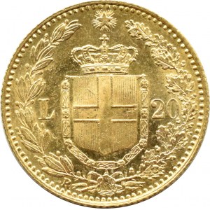 Królestwo Włoch, Umberto I, 20 lirów 1897, Turyn CIEKAWSZY ROCZNIK