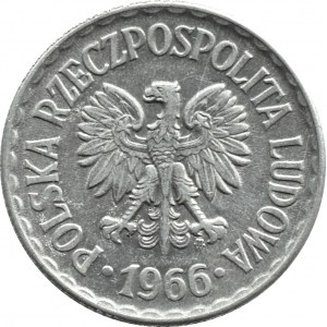 PRL, 1 złoty 1966, Warszawa, rzadszy rocznik