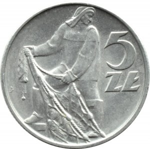 PRL, Fisherman, 5 zloty 1973, Warsaw