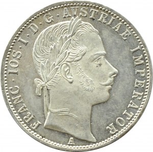 Austria, Franz Joseph I, 1 florin 1861 A, Vienna, BEAUTIFUL