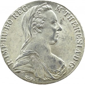 Austria, Maria Teresa, talar 1780, nowe bicie, stempel zwykły, UNC