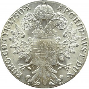 Austria, Maria Teresa, talar 1780, nowe bicie, stempel zwykły, UNC