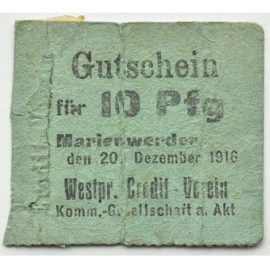 Marienwerder/Kwidzyn, notgeld 10 pfennig 1916, rzadki