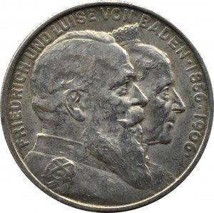 Germany, Baden, Frederick, 2 marks 1906, Golden Wedding, Karlsruhe