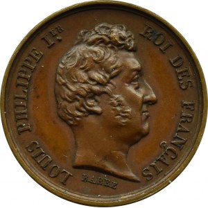 Francja, Ludwik Filip I, żeton proklamacyjny 1830, sygn. Barre