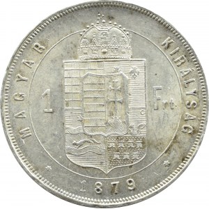 Austro-Węgry, Franciszek Józef I, forint 1879 K.B., Kremnica