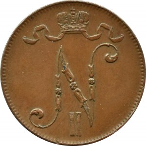 Finland, Nicholas II, 5 penniä 1915, Helsinki