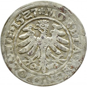 Zygmunt I Stary grosz 1527, Kraków, ŁADNY