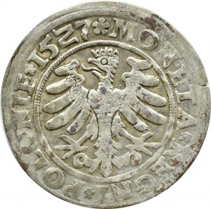 Sigismund I the Old penny 1527, Cracow, NICE