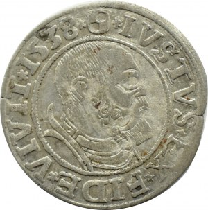 Ducal Prussia, Albrecht, Prussian penny 1538, Königsberg