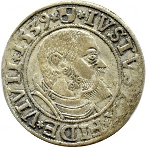 Prusy Książęce, Albrecht, grosz pruski 1539, Królewiec