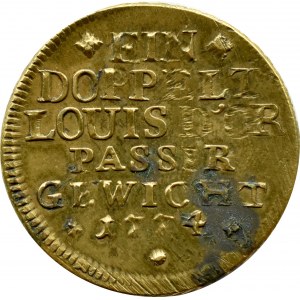 Niemcy, Brunszwik-Wolfenbüttel, odważnik podwójny Louis D`or 1774