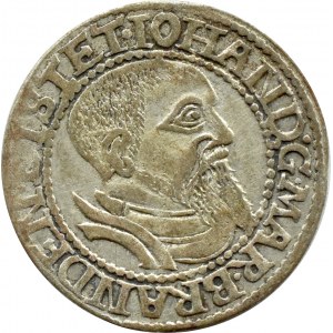 Śląsk, Ks. Krośnieńskie, ks. Jan I Kostrzyński, grosz 1544, Krosno