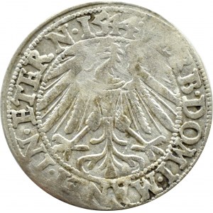 Śląsk, Ks. Legnicko-Brzesko-Wołowskie, Fryderyk II Legnicki, grosz 1544 LESI, Brzeg - RZADKOŚĆ