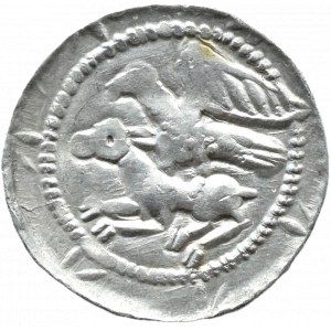 Władysław II Wygnaniec (1138-1146), denar - Orzeł i Zając, BEZ OZDOBNIKÓW, Kraków