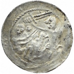 Władysław II Wygnaniec (1138-1146), denar - Orzeł i Zając, KRZYŻE ZAKOŃCZONE KULAMI, Kraków
