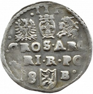 Sigismund III Vasa, trojak 1598, Bydgoszcz, letter B on the right side