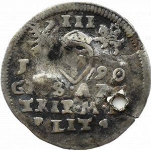 Zygmunt III Waza, trojak 1590, Wilno, CHALECKI