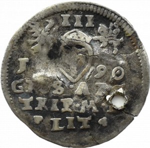 Sigismund III Vasa, trojak 1590, Vilnius, CHALECKI